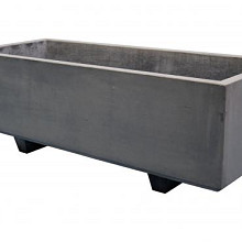 Plantenbak 120x50 H70 Antr.glad,rechthk+2 galva voet 10 cm