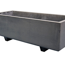 Plantenbak 200x100 H70 Antr.glad,rechthk +2 galva voet 10cm