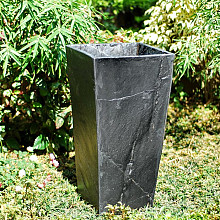 Plantenbak Tall taper black slate 80cm