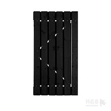 Poort compleet grenen zwart 90 x 195 cm