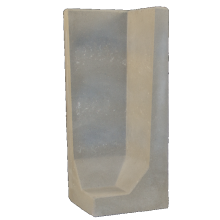 L-hoekelement Grijs 100x40x40 cm (hxbxd)