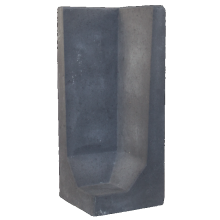 L-hoekelement Zwart 100x40x40 cm (hxbxd)