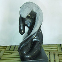 Woman relaxing Zwart 100cm