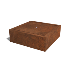 Cortenstaal watertafel 120x120x40-Exclusief LED-verlichting