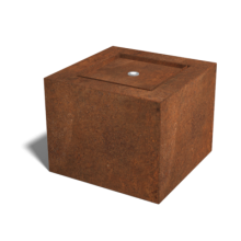 Cortenstaal watertafel 50x50x40-Exclusief LED-verlichting