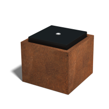 Cortenstaal waterornament 50x50x40-Exclusief LED-verlichting