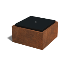Cortenstaal waterornament 80x80x40-Exclusief LED-verlichting