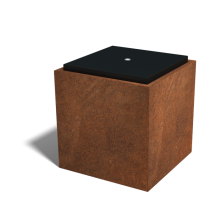 Cortenstaal waterornament 80x80x80-Exclusief LED-verlichting