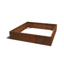 Cortenstaal gelaste plantenbak Rechthoek 200x200x40-zonder bodemplaat