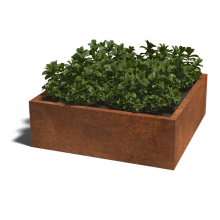 Cortenstaal gelaste plantenbak Vierkant 120x120x40-zonder bodemplaat
