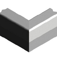 Trottoirband hoekblok 13/15x25 90° uitw. grijs vis