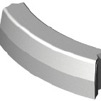 Bochtband 13/15x25x78,5 R=0,5 uitw. grijs visbek