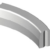 Bochtband 13/15x25x78,5 R=0,5 inw. grijs visbek