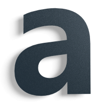 Zwart RVS huisnummer a - 10cm