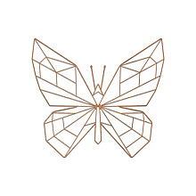 Cortenstaal wanddecoratie Butterfly 1.0-Small