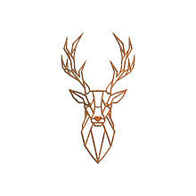 Cortenstaal wanddecoratie Deer 1.0-Large