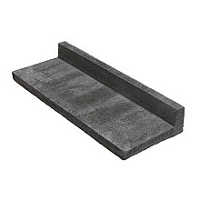 L-traptrede 100x40x15 Zwart