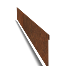 Cortenstaal kantopsluiting geplet 230mm (lengte 240cm)