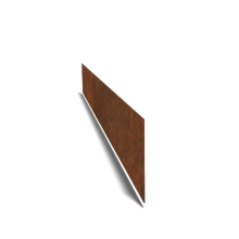 Cortenstaal kantopsluiting recht 150mm (lengte 150cm)