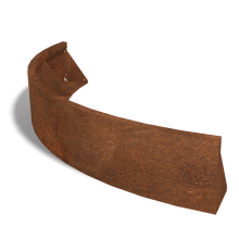Cortenstaal keerwand buitenbocht 150x150cm (hoogte 30cm)