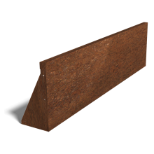 Cortenstaal keerwand recht 150cm (hoogte 40cm)
