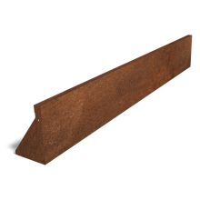 Cortenstaal keerwand recht 200cm (hoogte 30cm)