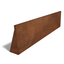 Cortenstaal keerwand recht 200cm (hoogte 50cm)