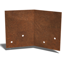 Cortenstaal koppelplaat 45º groot