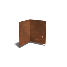 Cortenstaal koppelplaat 90º klein