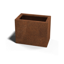 Cortenstaal plantenbak Rechthoek 30x50 hoogte=30cm opties=bodemplaat