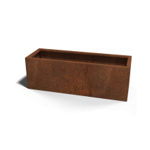 Cortenstaal plantenbak Rechthoek 40x120 hoogte=30cm opties=bodemplaat