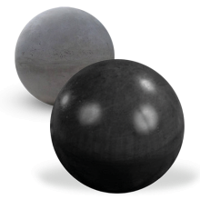 bol voor paalmuts rond 14 zwart beton