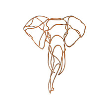 Cortenstaal wanddecoratie Elephant 1.0-Large