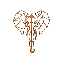 Cortenstaal wanddecoratie Elephant 2.0-Small