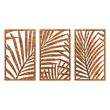 Cortenstaal wanddecoratie Ferns 3-parts-Large