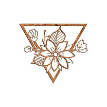 Cortenstaal wanddecoratie Flower 1.0-Large