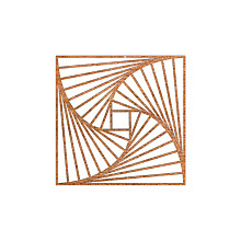 Cortenstaal wanddecoratie Geometric Pattern 3.0-Large