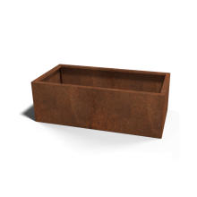 Cortenstaal plantenbak Rechthoek 60x120 hoogte=40cm opties=geen bodemplaat