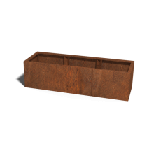 Cortenstaal plantenbak Rechthoek XL 150x50 hoogte=30cm opties=bodemplaat