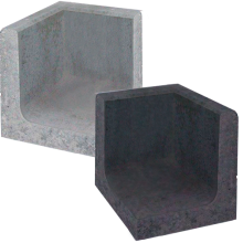 L-hoekelement 50x50x80 grijs