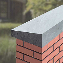 muurafdekband 1 zijdig 33x100x10/6 glad grijs