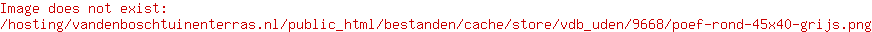 poef rond 45x40 grijs