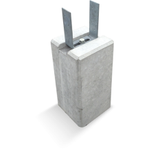 Poer 23x23x45 verstelbare strip 9/13 grijs