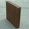 Palissade band vierkant 8x50x50 bruin