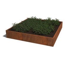 Cortenstaal plantenbak Vierkant XL 240 hoogte=30cm