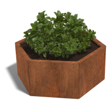 Cortenstaal plantenbak Zeshoek 50 hoogte=30cm