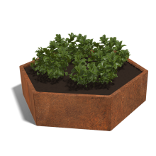 Cortenstaal plantenbak Zeshoek 80 hoogte=30cm