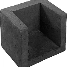 U-hoekelement 40x40x50 zwart