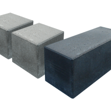 Zitelement/stapelblok 40x40x40 cm grijs