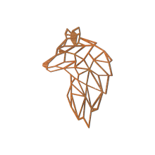 Cortenstaal wanddecoratie Wolf 2.0-Large